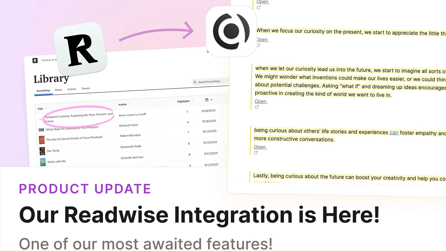 Our Readwise Integration is Here