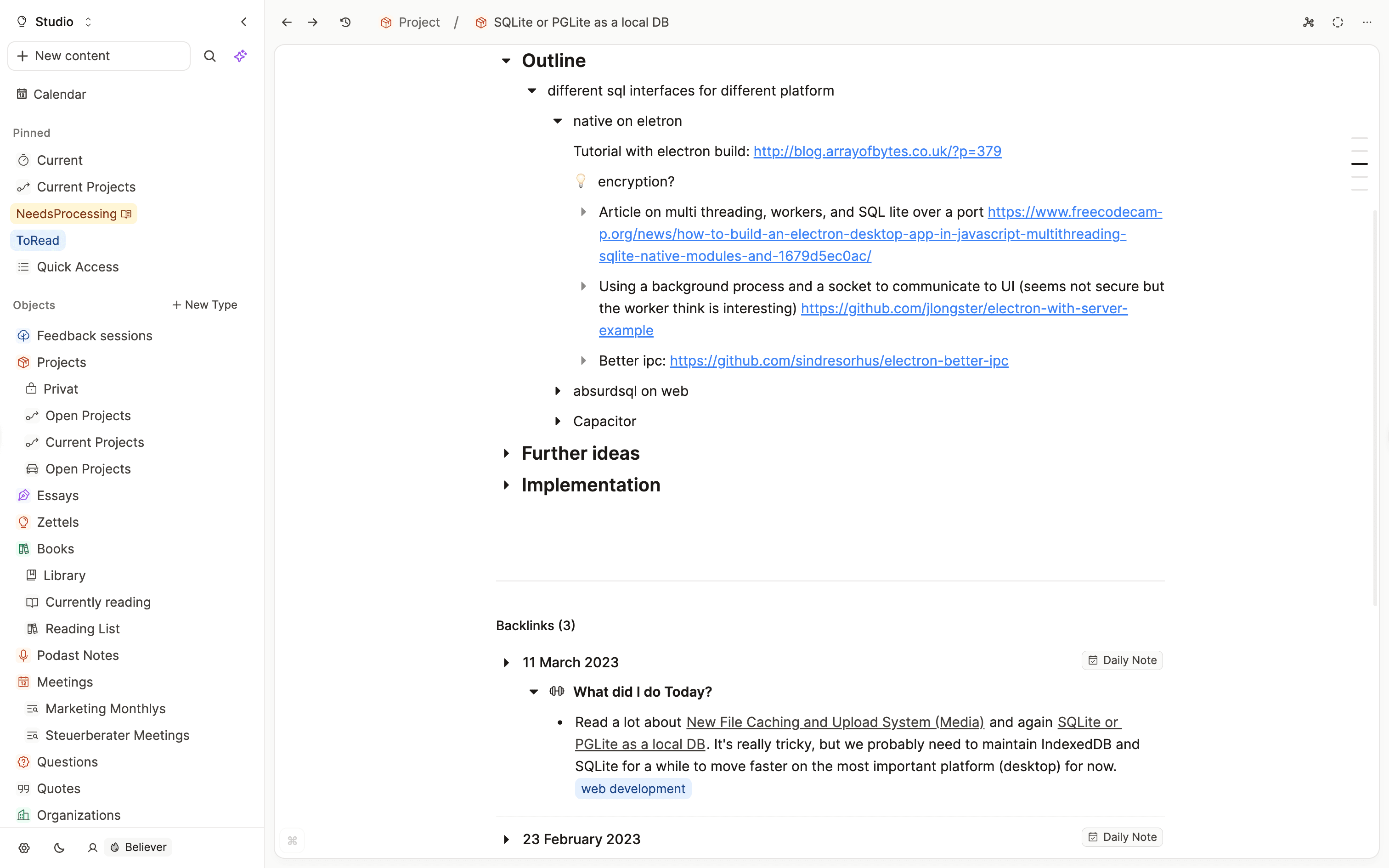 Steffen's notes 2