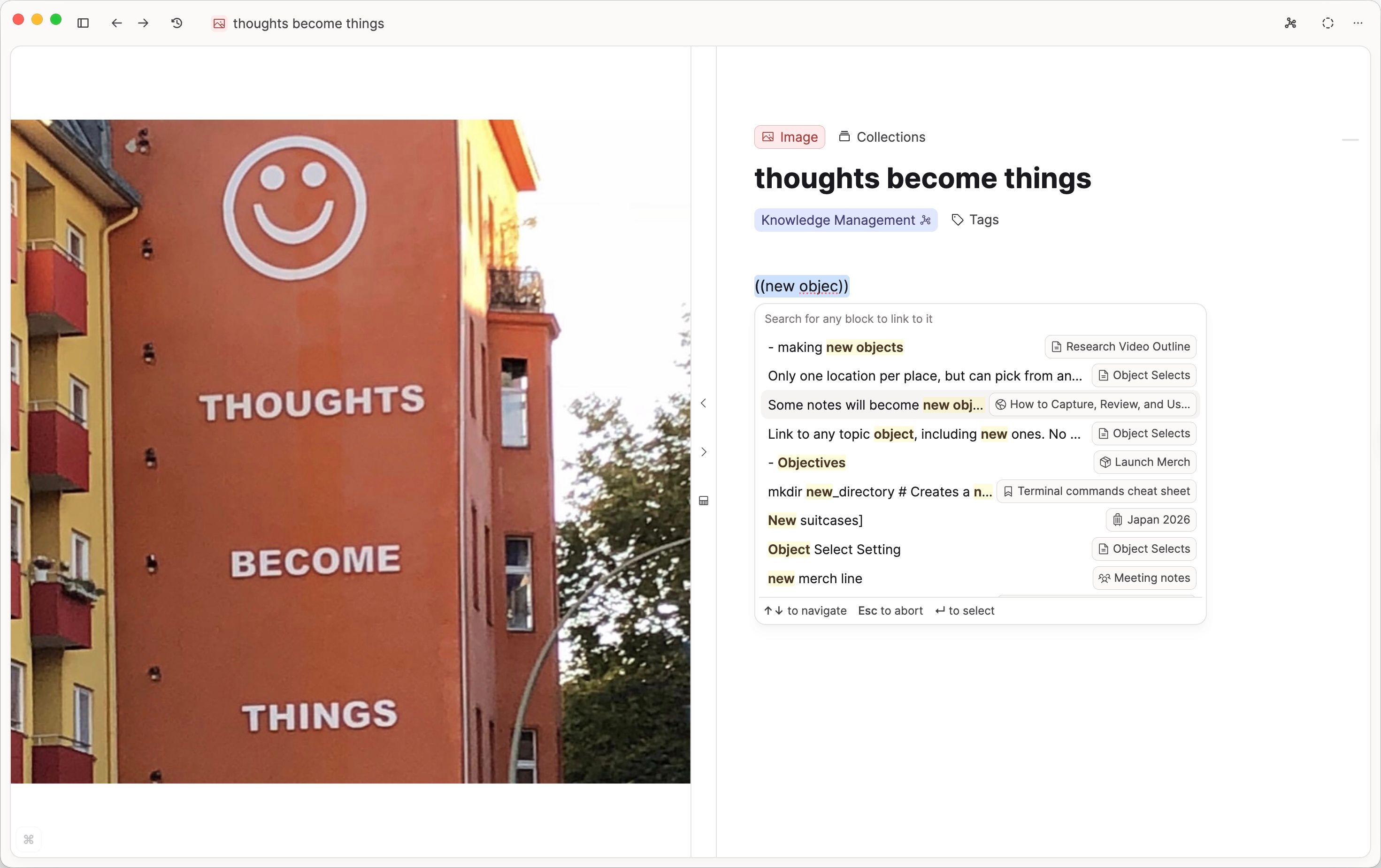 block-linking search