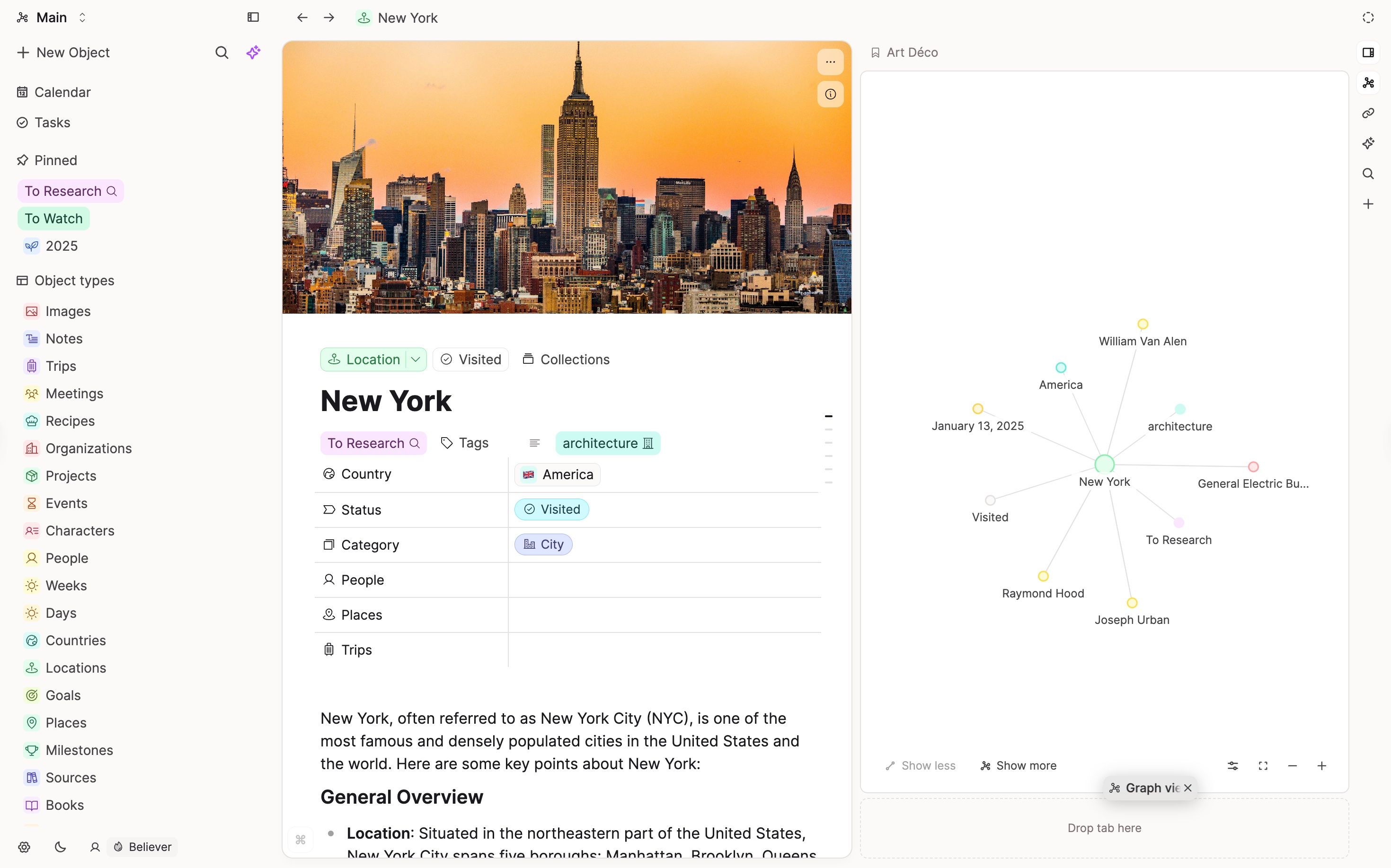 Multiple objects in the sidepanel