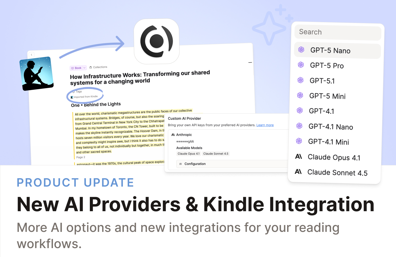 AI Model Provider & Kindle Integration!